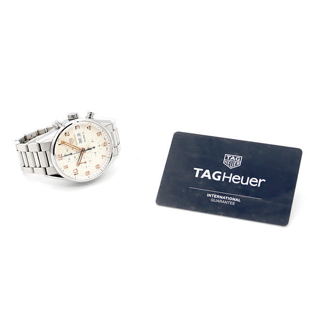 内部点検済 TAG Heuer タグホイヤー カレラ キャリバー16 クロノグラフ CV2A1AC BA0738 デイデイト シルバー SS ステンレス メンズ 自動巻き【6ヶ月保証】【腕時計】