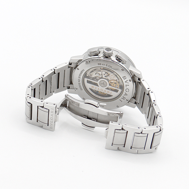 極美品 2ヶ月保証付き ブルガリ レッタンゴロ  自動巻き メンズ 時計