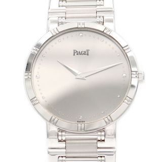 ピアジェ(PIAGET)の電池交換済 PIAGET ピアジェ ダンサー 84023 K81 シルバー K18WG 金無垢 ホワイトゴールド レディース クォーツ 【6ヶ月保証】【腕時計】【中古】(腕時計)