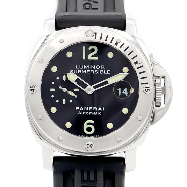 内部点検済 PANERAI パネライ LUMINOR SUBMERSIBLE ルミノール サブマーシブル 44mm PAM00024 OP6628 スモールセコンド 黒 ブラック SS ステンレス 純正ベルト 純正尾錠 メンズ 自動巻き【6ヶ月保証】【腕時計】