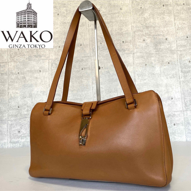 極美品】MAURO GOVERNA×WAKO キャメル レザー ハンドバッグ