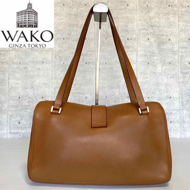 極美品】MAURO GOVERNA×WAKO キャメル レザー ハンドバッグ