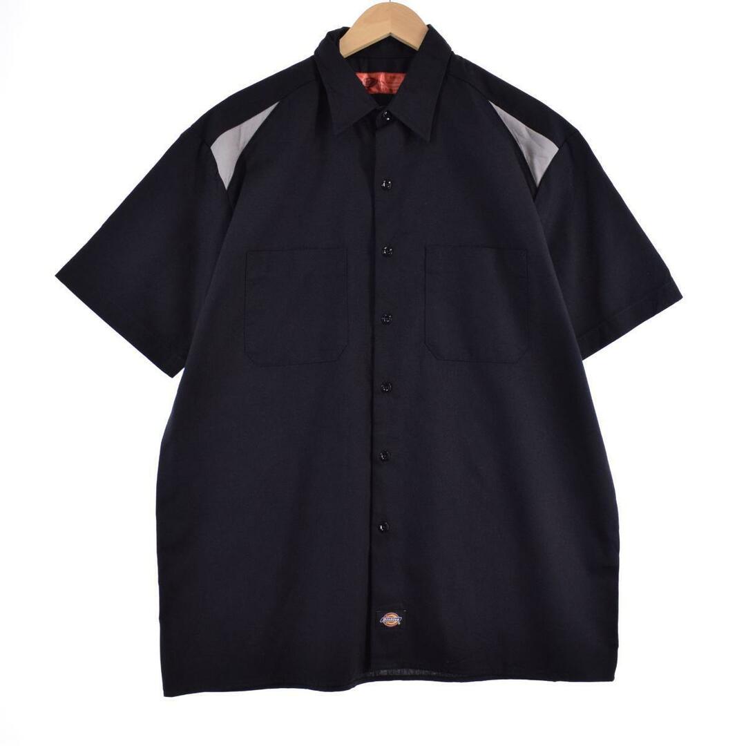 Dickies(ディッキーズ)の古着 ディッキーズ Dickies 半袖 ワークシャツ メンズL /eaa322963 メンズのトップス(シャツ)の商品写真