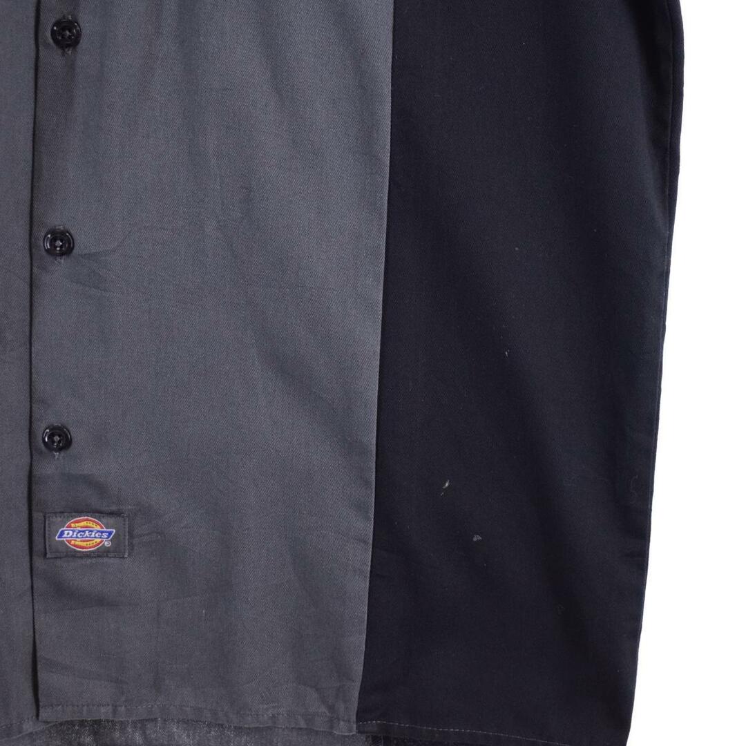 Dickies(ディッキーズ)の古着 ディッキーズ Dickies A LEGEND IN WORK バイカラー 半袖 ワークシャツ メンズL /eaa322965 メンズのトップス(シャツ)の商品写真