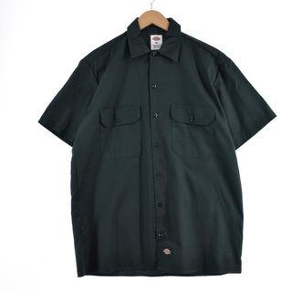 ディッキーズ(Dickies)の古着 ディッキーズ Dickies 半袖 ワークシャツ メンズL /eaa322966(シャツ)