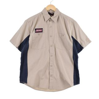 ディッキーズ(Dickies)の古着 ディッキーズ Dickies バイカラー 半袖 ワークシャツ メンズL /eaa322974(シャツ)