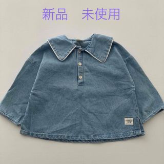 テータテート(tete a tete)の新品　テータテート　ママコラボ　デニム　韓国子供服　ヒスミニ　ザラ　フタフタ(ブラウス)