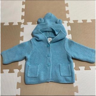 ベビーギャップ(babyGAP)のベビーギャップ  くま　カーディガン　青(カーディガン/ボレロ)