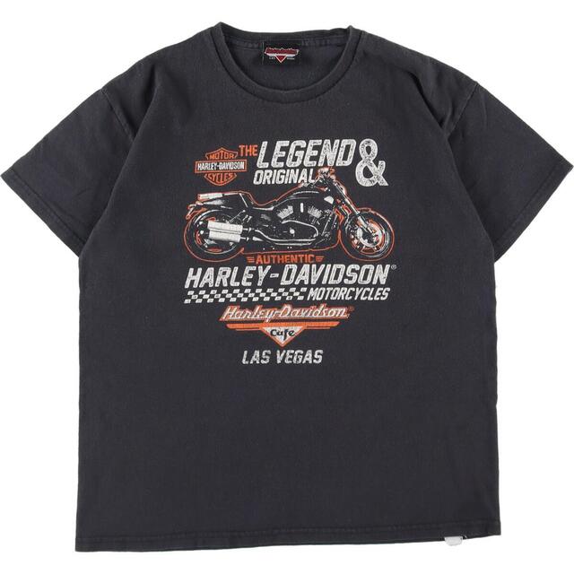 ハーレーダビッドソン Harley-Davidson Cafe LASVEGAS 両面プリント モーターサイクル バイクTシャツ レディースS /eaa323024