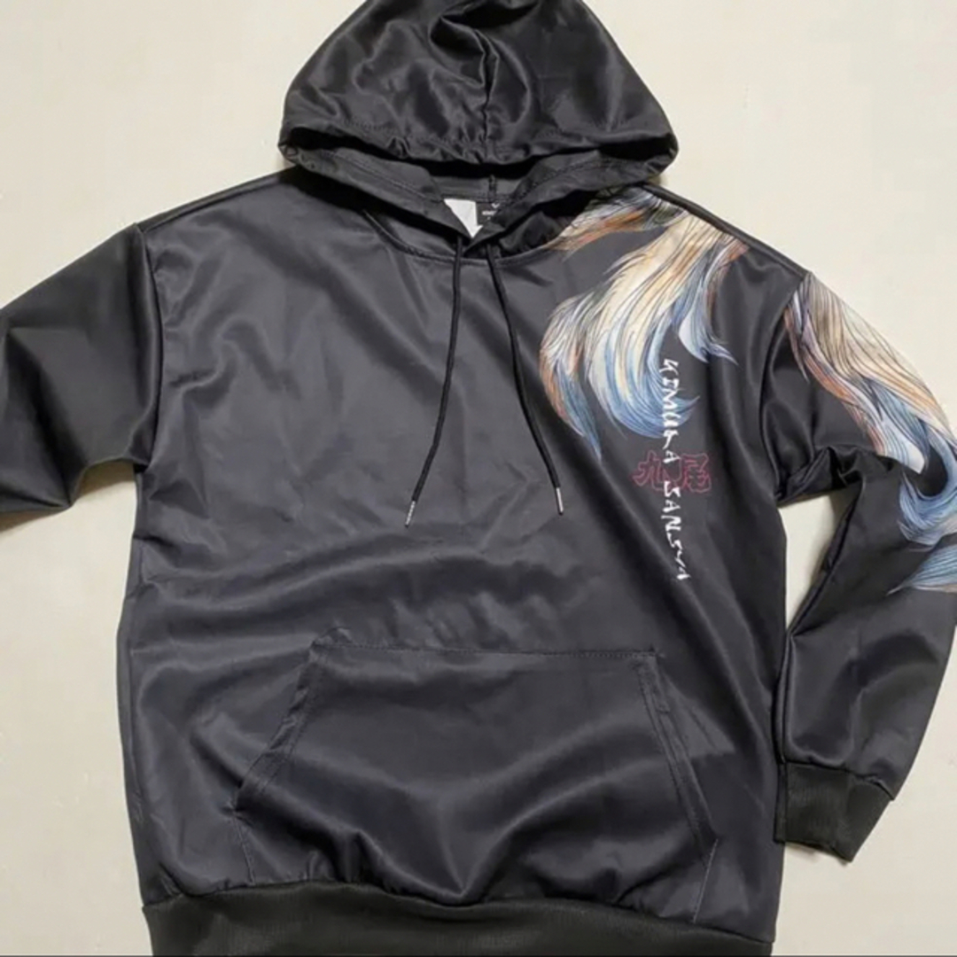 【美品】HOMIE&HOMME メンズ バックプリント パーカー ブラック メンズのトップス(パーカー)の商品写真