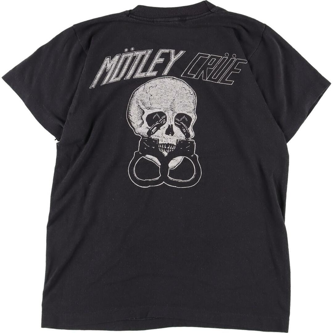 80年代 MOTLEY CRUE モントリ―クルー 両面プリント バンドTシャツ バンT レディースS ヴィンテージ /eaa323047