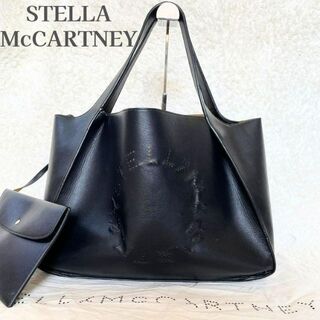 ステラマッカートニー(Stella McCartney)のステラマッカートニー パンチング　ロゴ　A4可　ブラック　黒　付属品付き(トートバッグ)
