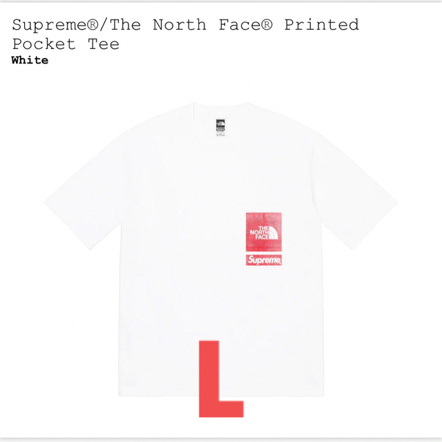 Supreme North Face Printed Pocket Tee L - Tシャツ/カットソー(半袖 ...