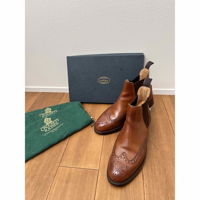 大好き Crockett&Jones - サイドゴアブーツ ブラウン UK7E クロケット