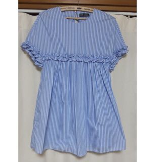 ザラ(ZARA)のオールインワン　ZARA　ストライプ　フリル　XS 美品(オールインワン)