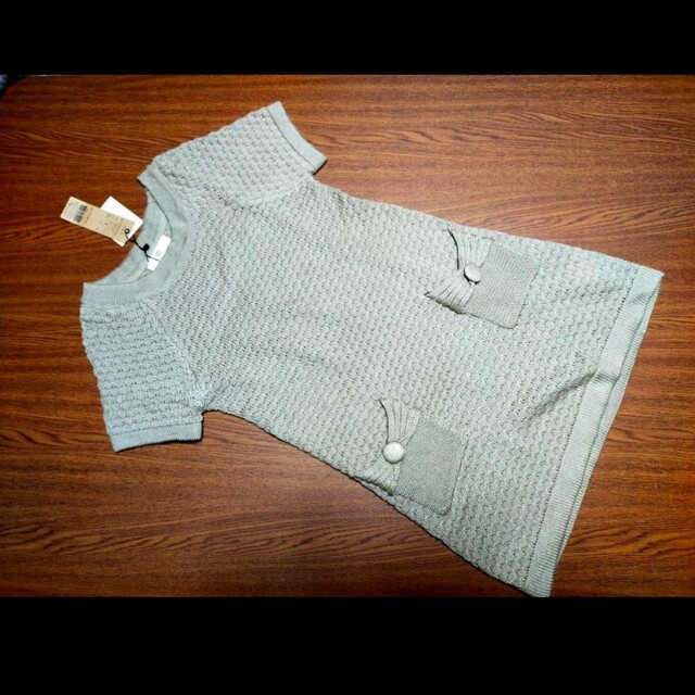 【未使用】rps 半袖ロングニットセーター レディースのトップス(ニット/セーター)の商品写真