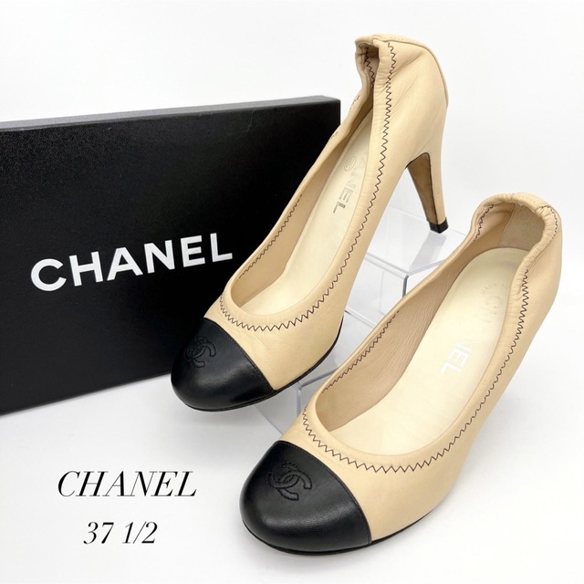 CHANEL パンプス ココマーク ブラウン 37 23.5cm