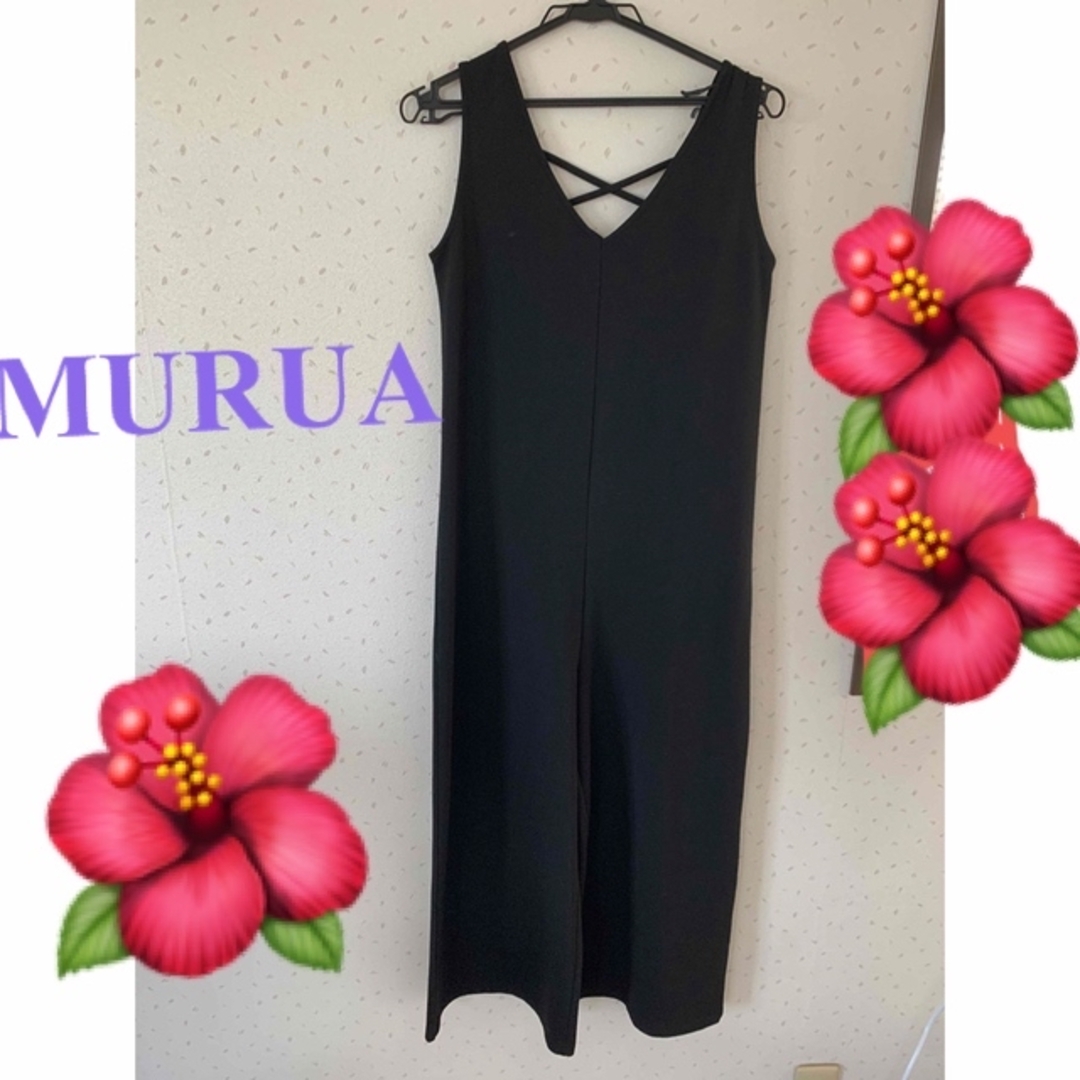 MURUA(ムルーア)のムルーア　オールインワン　黒オールインワン レディースのパンツ(オールインワン)の商品写真