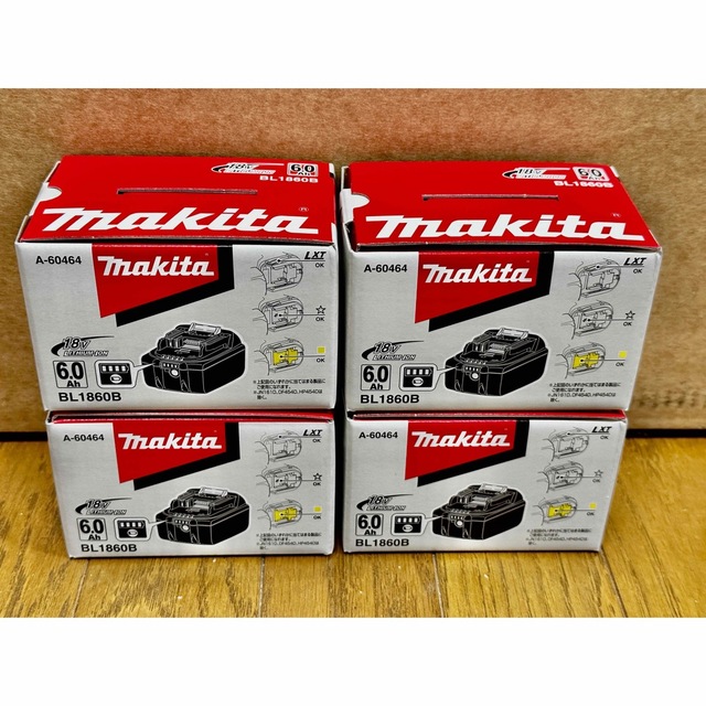 マキタ 新品 18v 純正　BL1860B(6.0Ah) バッテリー　4個セット