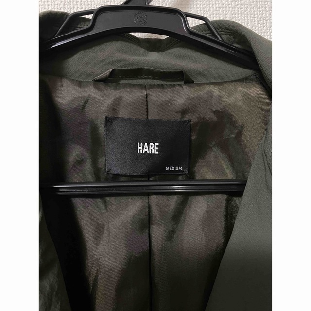 HARE(ハレ)の【HARE】トレンチコート　グリーン　緑 メンズのジャケット/アウター(トレンチコート)の商品写真