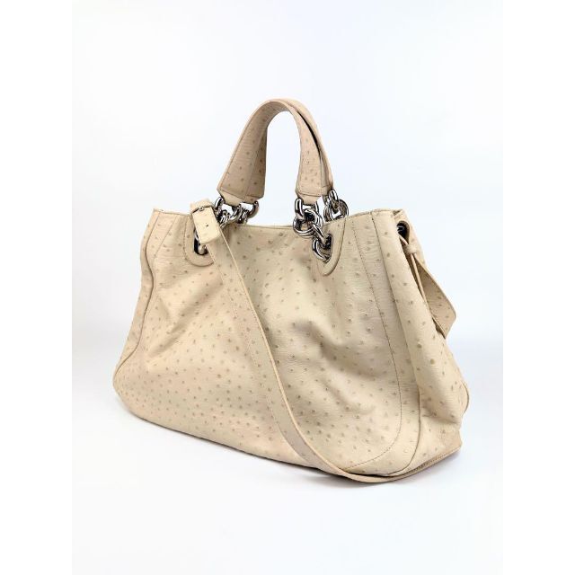 FURLA - フルラ オーストリッチ 2wayショルダーバッグ F5242 白系A4 PC収納