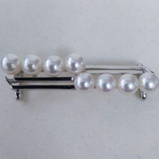 ミキモト(MIKIMOTO)のミキモト パール アコヤ真珠 帯留め K14WG 5.0mm 5.8g(その他)