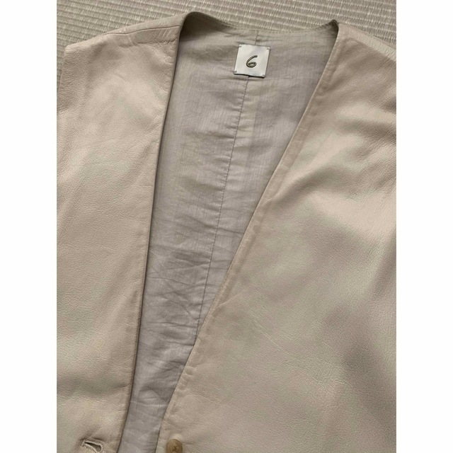 6(ROKU)>LEATHER VEST/ベスト 羊革 種類豊富な品揃え www