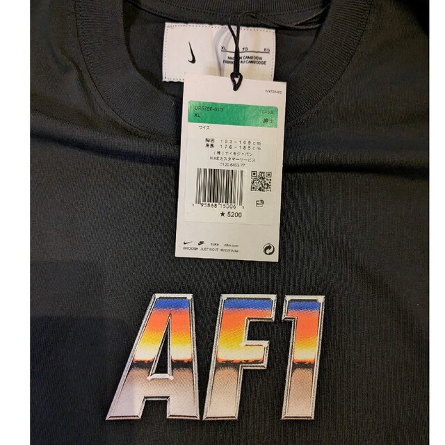 NIKE(ナイキ)の新品 NIKE ナイキ AF1Tシャツ サイズXL メンズのトップス(Tシャツ/カットソー(半袖/袖なし))の商品写真