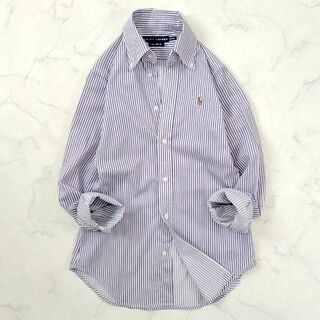 ラルフローレン(Ralph Lauren)のラルフローレン ボタンダウンシャツ BD ストライプ 紫 サイズ0 v16(シャツ/ブラウス(長袖/七分))