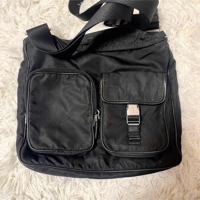 PRADA - PRADA ショルダーバッグ/ナイロン/BLK/無地の通販 by