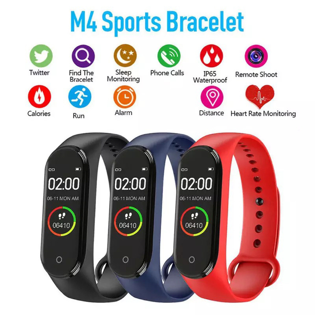 M4スマートウォッチ 新品 日本語 スポーツ 運動 睡眠 心拍数 血圧 メンズの時計(腕時計(デジタル))の商品写真