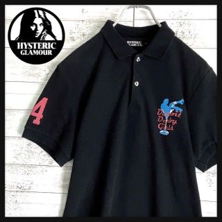 【希少】HYSTERIC GLAMOUR ポロシャツ 黒 モノトーン ヒスガール