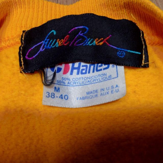 USA製80s Hanes ビッグプリント スウェットトレーナー 古着 ヘインズ