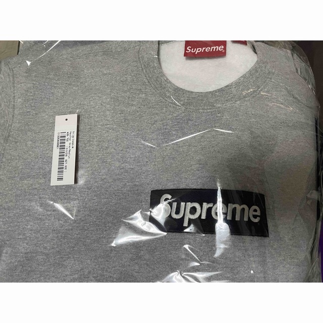 Supreme  Box Logo Crewneck  Heather Grey