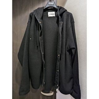 ジルサンダー(Jil Sander)のJIL SANDER ジルサンダー ブラック パーカー コート(ダッフルコート)