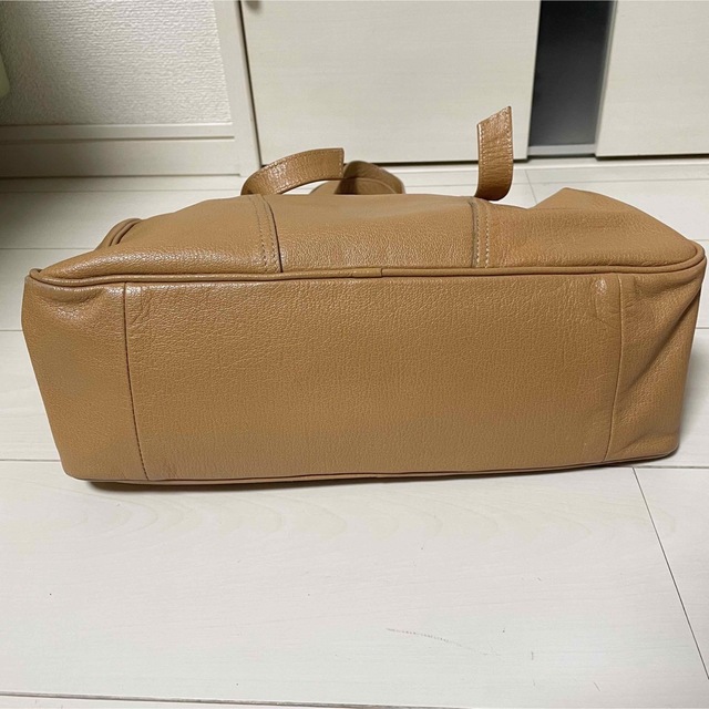 LONGCHAMP(ロンシャン)のロンシャン ケイトモス　コラボ トートバッグ レザー ゼブラ肩掛け ベージュ レディースのバッグ(トートバッグ)の商品写真