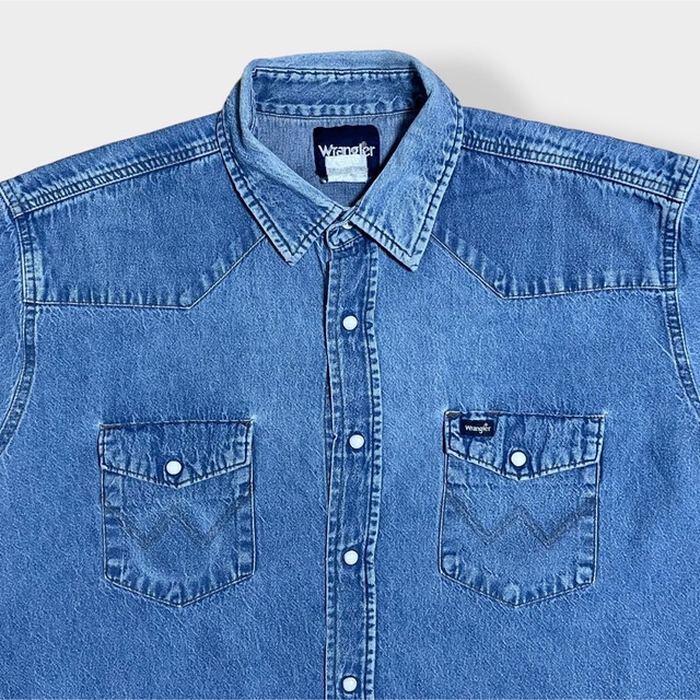 Wrangler(ラングラー)の【Wrangler】ウエスタンシャツ デニムシャツ ビッグシルエット ラングラー メンズのトップス(シャツ)の商品写真