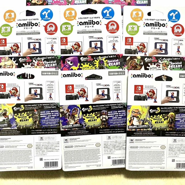 Nintendo Switch(ニンテンドースイッチ)の【新品】ニンテンドーswitch スプラトゥーン amiibo 8点 まとめ売り エンタメ/ホビーのフィギュア(ゲームキャラクター)の商品写真