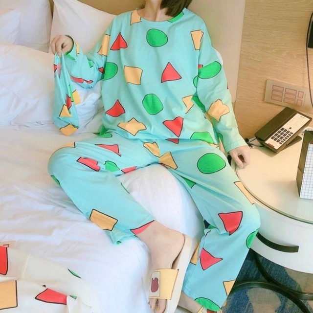 パジャマ　レディース　長袖　かわいい　ルームウェア　上下　セットアップ　韓国 レディースのルームウェア/パジャマ(パジャマ)の商品写真