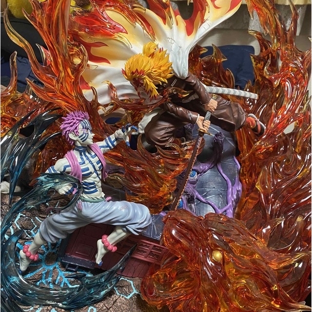 世界222個‼️【鬼滅の刃 フィギュア「煉獄杏寿郎VS猗窩座」】Lx-studio