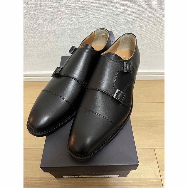 未使用/26.5cm】スコッチグレイン、ウイングチップ、黒!高級モデル!-