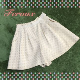 フェルゥ(Feroux)の美品　フェルゥ　ハイウエスト　ドット　フレアキュロット(キュロット)