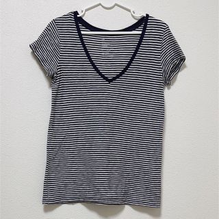 ギャップ(GAP)のGAP ボーダー 半袖Tシャツ Ｖネック(Tシャツ(半袖/袖なし))