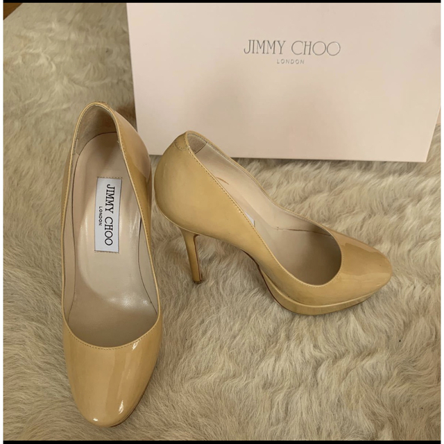 JIMMY CHOO(ジミーチュウ)の【要確認】ジミチュー 厚底パンプツ ベージュ ハイヒール 箱あり レディースの靴/シューズ(ハイヒール/パンプス)の商品写真