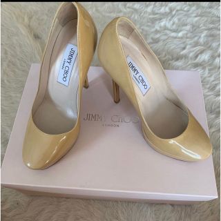 ジミーチュウ(JIMMY CHOO)の【要確認】ジミチュー 厚底パンプツ ベージュ ハイヒール 箱あり(ハイヒール/パンプス)