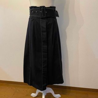 ザラ(ZARA)のZARA ステッチタイトスカート　ブラック　XS(ロングスカート)