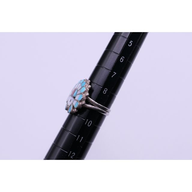 美品 9号 ズニ サンフェイス インレイ ターコイズ シェル リング 指輪の通販 by accessory shop|ラクマ