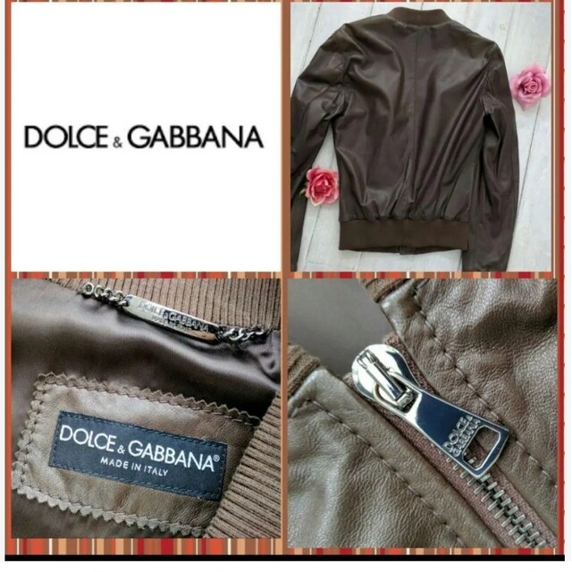 DOLCE&GABBANA(ドルチェアンドガッバーナ)の定22万 新品 ★ドルチェ&ガッバーナ ラムレザージャケット 最高峰 値段タグ付 メンズのジャケット/アウター(その他)の商品写真