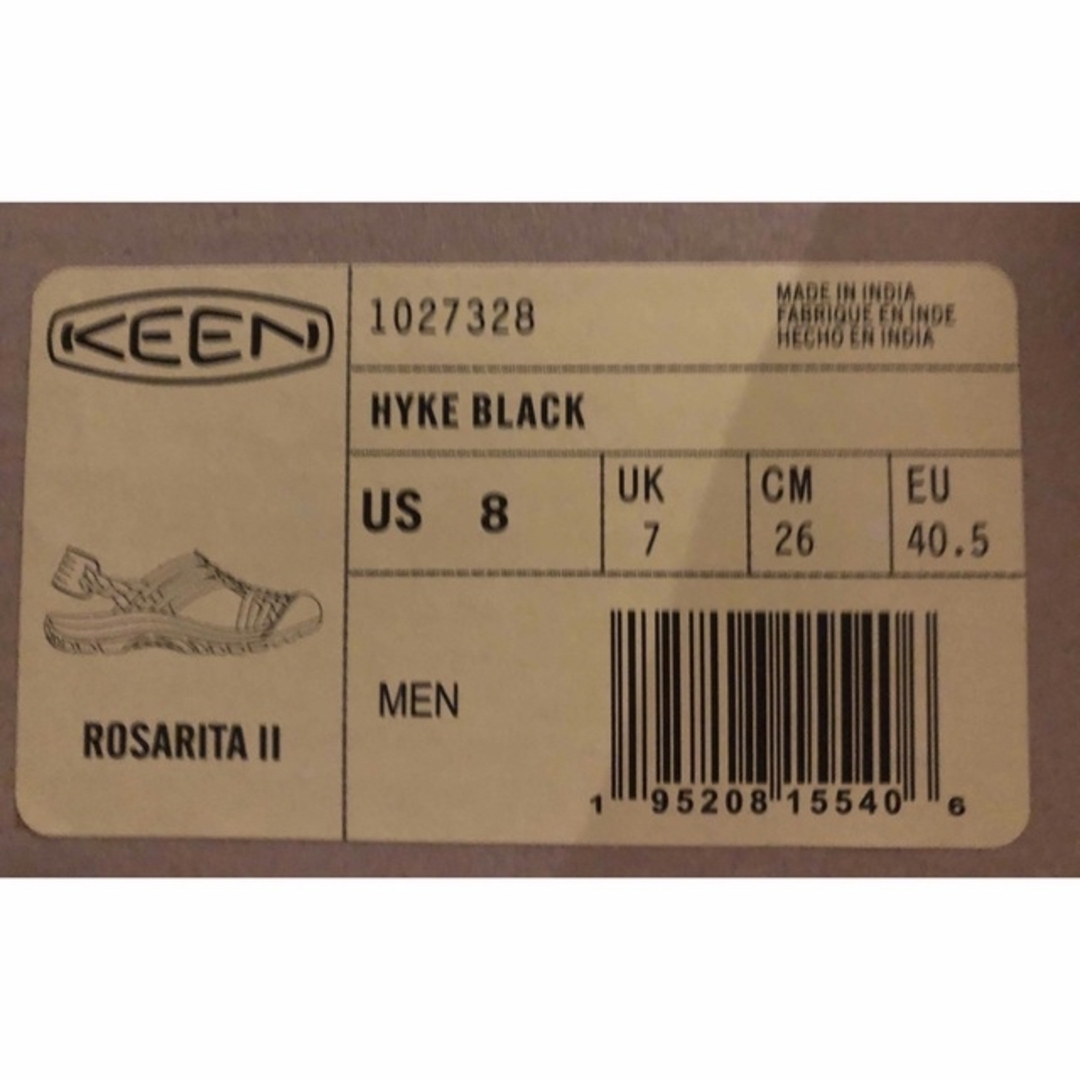 HYKE(ハイク)のHYKE × KEEN ROSARITA II Black×Black 26.0 メンズの靴/シューズ(サンダル)の商品写真