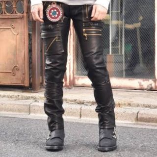 美品 under cover アンダーカバー ラムレザーパンツ ジョニオ 着用